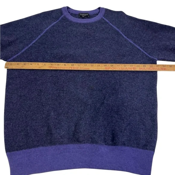 Canali Men's Violet Crewneck Sweater - Picture 4 of 9